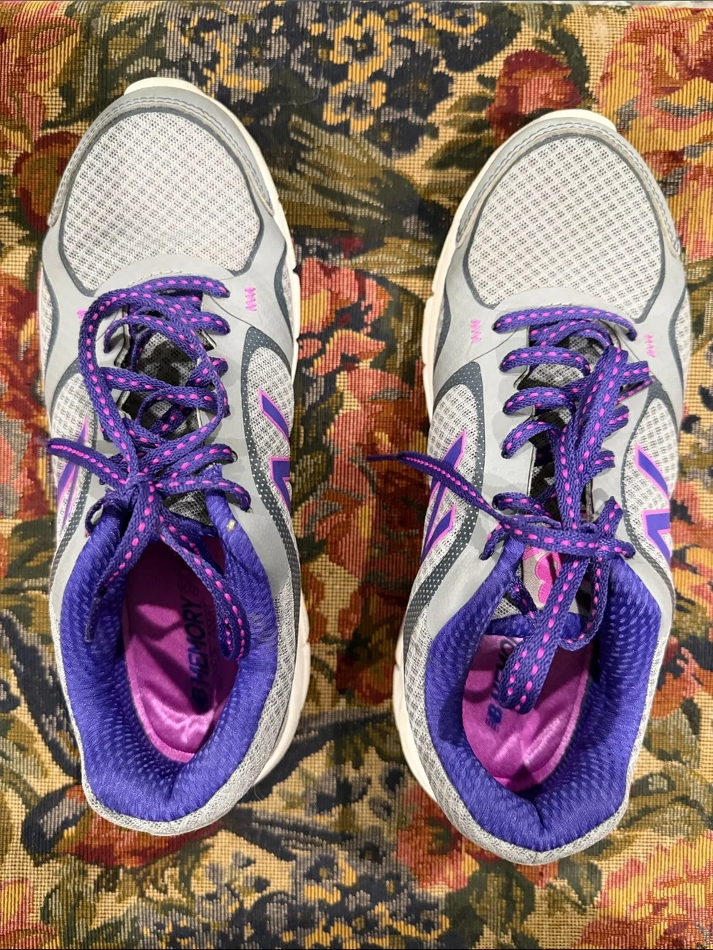 New Balance Women’s Gray, Purple and Pink Running Shoes